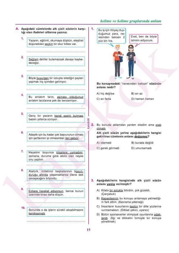 7.Sınıf Türkçe MPS Konu Anlatımı ve Soru Çözümü Karekök Yayınları - 3