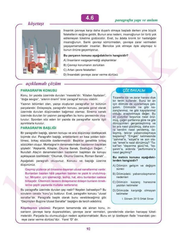 7.Sınıf Türkçe MPS Konu Anlatımı ve Soru Çözümü Karekök Yayınları - 4