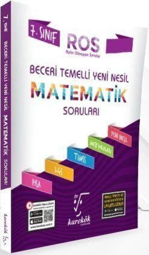 7. Sınıf Matematik ROS Serisi Soru Bankası Karekök Yayınları