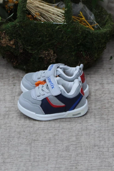 Kinetix Hornet J Tx Gri Lacivert Orijinal Ürün Işıklı Erkek Çocuk Ayakkabı - Resim 3