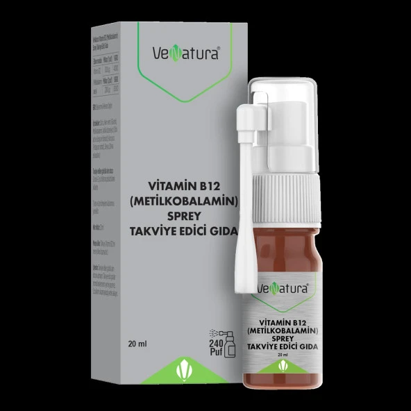 VeNatura Vitamin B12 Metilkobalamin Sprey Takviye Edici Gıda 20 ml