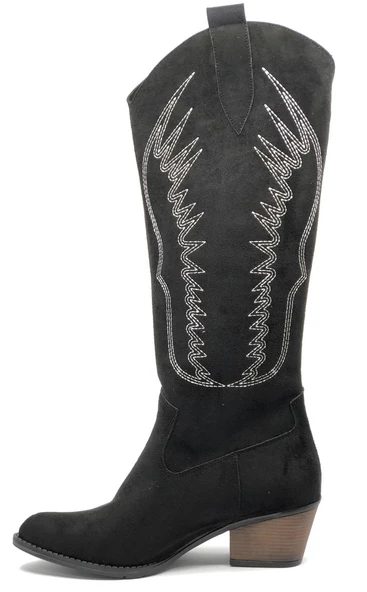 Asya Uzun Western Çizme Kovboy Kadın Çizme - Resim 4