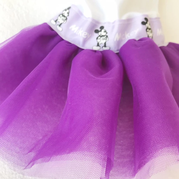 Eflatun Sevimli Fare Tütülü Köpek Elbisesi,  Kıyafeti Tutu - 7