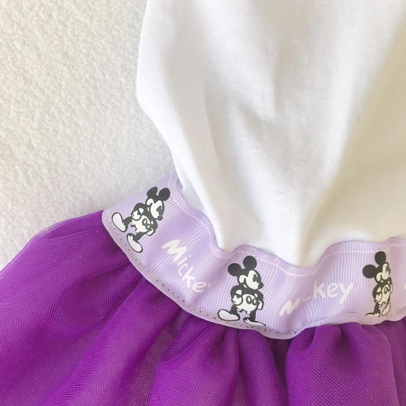 Eflatun Sevimli Fare Tütülü Köpek Elbisesi,  Kıyafeti Tutu - 6