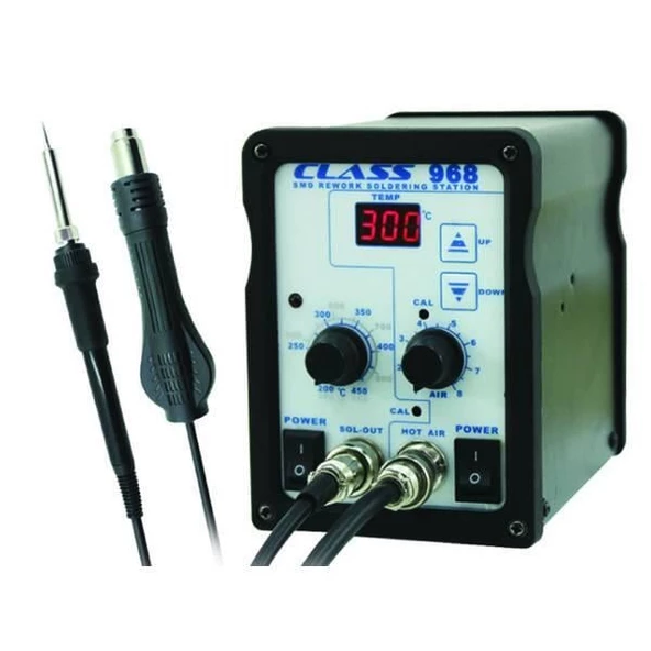 968-Tek Led Ekran, 60w Kalem Havya, 500w Sıcak Hava Tabancası , Class 968 Üflemeli Havya İstasyonu - 3