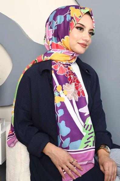 Afvente Çiçek Desen Pembe Soft Pamuk Şal ürün görseli