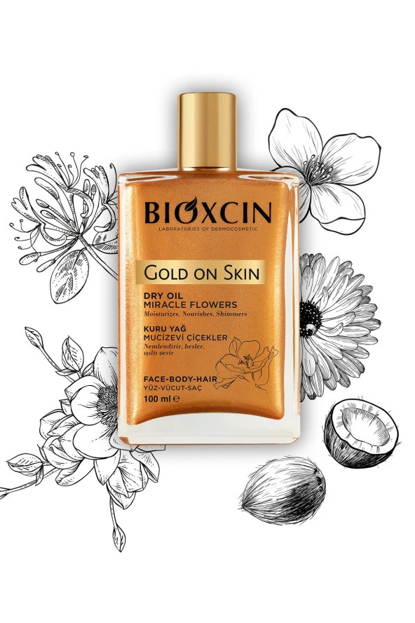 Gold On Skin Altın Parıltılı Kuru Yağ 100 ml