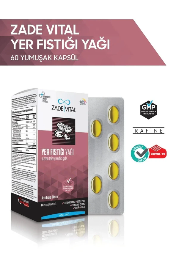 Zade Vital Yer Fıstığı Yağı Blister 60 Kapsül