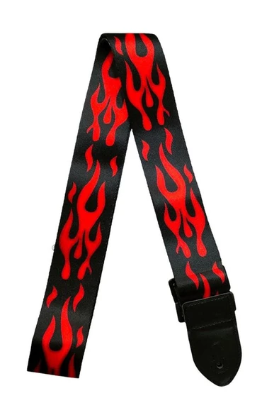 Midex SR-11RD Gitar Omuz Askısı Siyah-Kırmızı Renk Desenli Uzunluk 90-143 cm - Resim 2