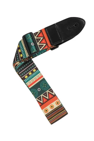 Midex SR-11GRN Gitar Omuz Askısı Çok Renkli Desenli Uzunluk 90-143 cm - Resim 3