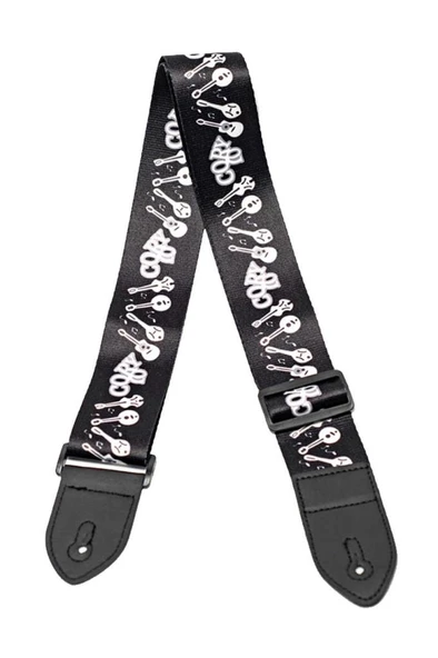 Midex SR-11GT Gitar Omuz Askısı Siyah Renk Desenli Uzunluk 90-143 cm - Resim 2