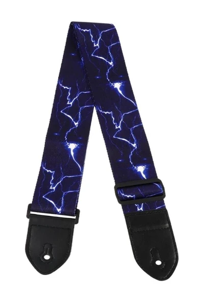 Midex SR-11BL Gitar Omuz Askısı Mavi Renk Desenli Uzunluk 90-143 cm - Resim 2