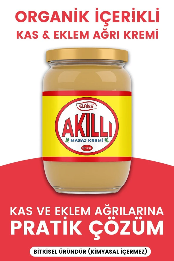 Akıllı Krem Kas Ve Eklem Ağrısı Bel Ve Boyun Fıtığı Ağrı Kremi Masaj Kremi 90 Gr