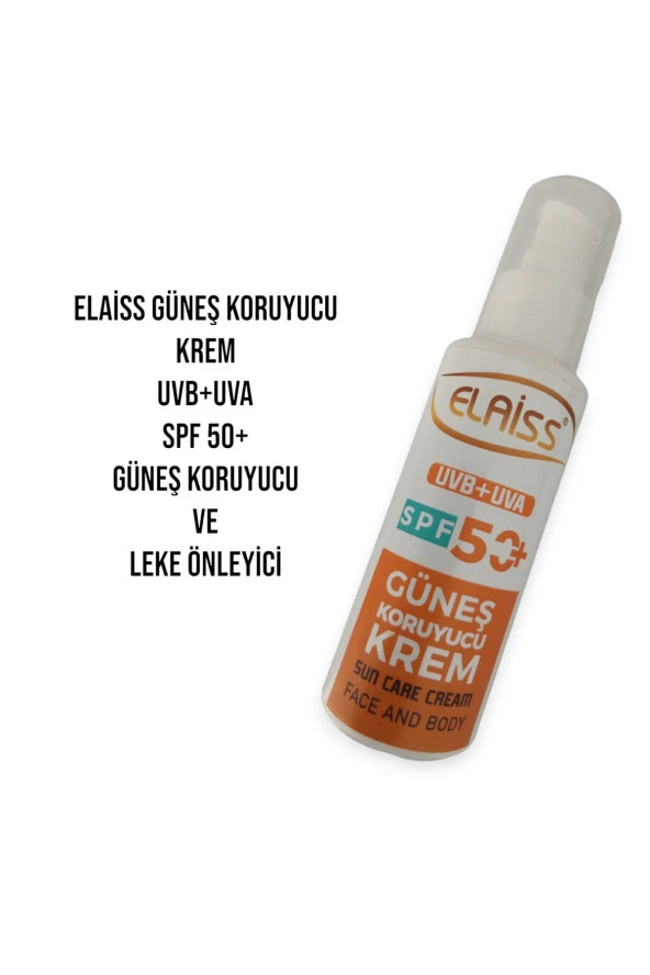 Güneş Koruyucu Krem Spf50 Faktör Uvb Uva 50ml Leke Karşıtı Üründür.