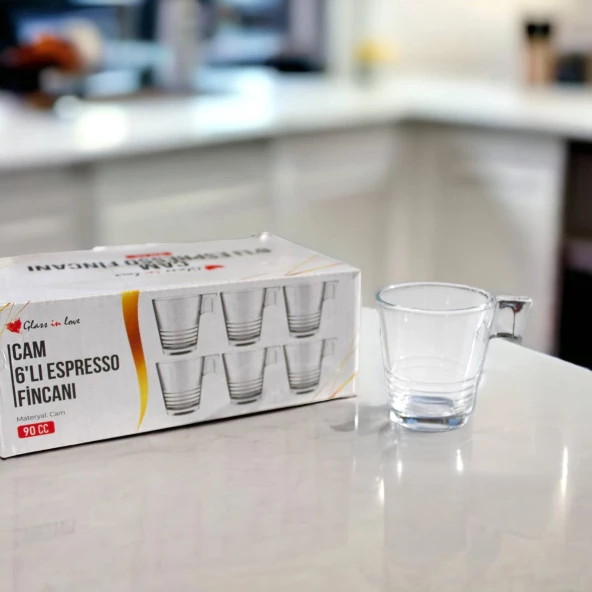 Glass In Love Espresso Fincanı 6lı 90cc 3M300007-1 - 3