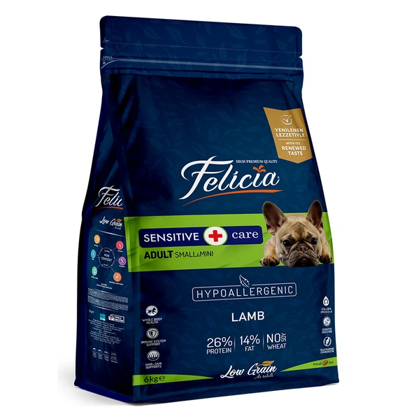 Felicia 6 Kg (2x3 Kg) Kolajenli Kuzulu Az Tahıllı Small/Mini Yetişkin Köpek Maması HypoAllergenic Köpek Maması - 3