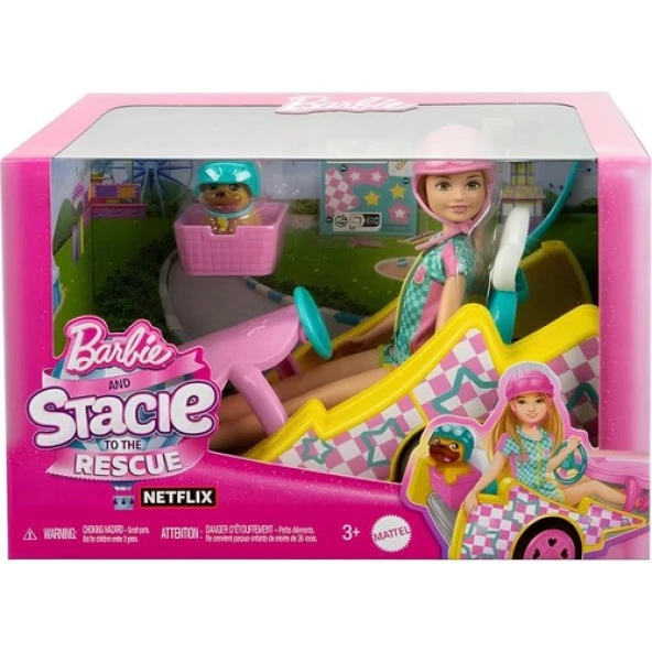 Barbie Stacie Go Kart Yapıyor Oyun Seti HRM08 ürün görseli