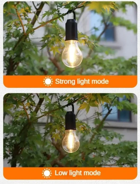 Gold Silver Şarjlı Dekoratif Kamp Lambası 10W Gs-790 - 2