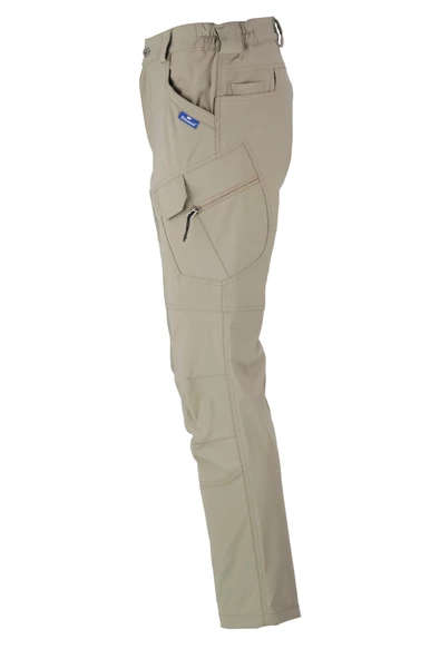 Erkek Fit Şık Cepli Taktik Bej Pantolon - 2