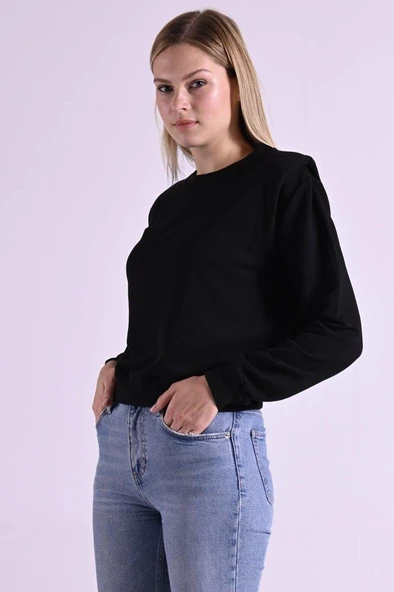 Kadın Omuz Vatka Detaylı Bluz 9247 - 5