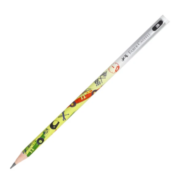 Faber-Castell Araba Desenli Kurşun Kalem 2B 4 Adet 16879 - 2
