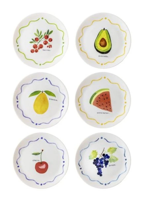 THE MİA Furutta Pasta Tabağı 6lı Set 19 cm