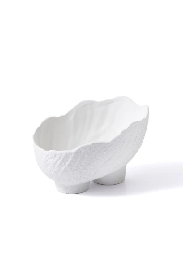 THE MİA Licia Seramik Vazo Beyaz 25x17x19 cm