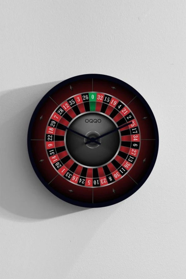 Roulette 30 Cm El Yapımı Ahşap Duvar Saati