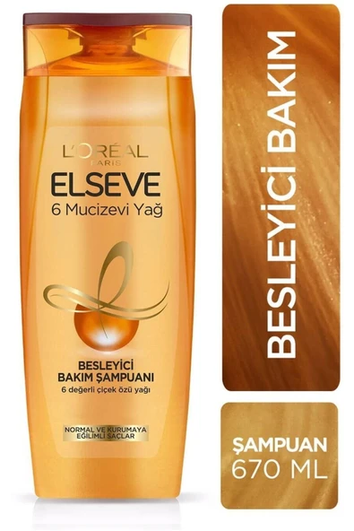 Elseve Şampuan 6 Mucizevi Yağ Besleyici Bakım 670 Ml - Resim 2