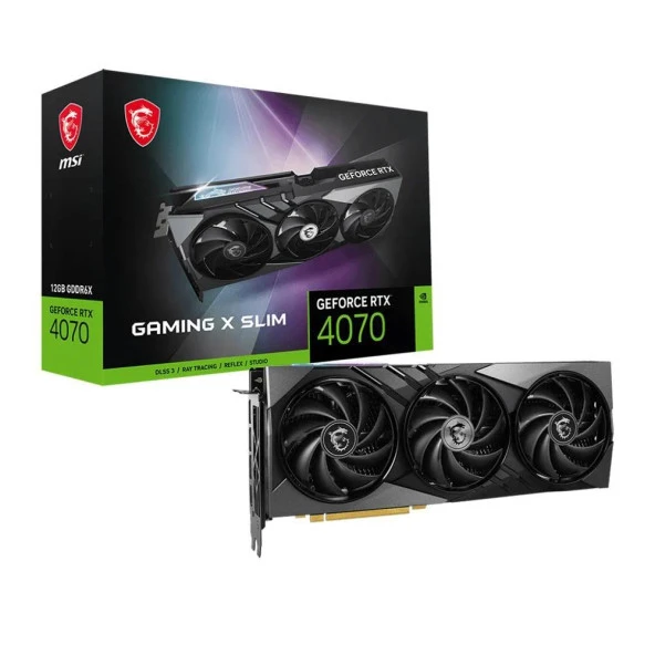 MSI RTX4070 12GB GAMING X SLIM 12G GDDR6X 192bit HDMI DP PCIe 16X v4.0