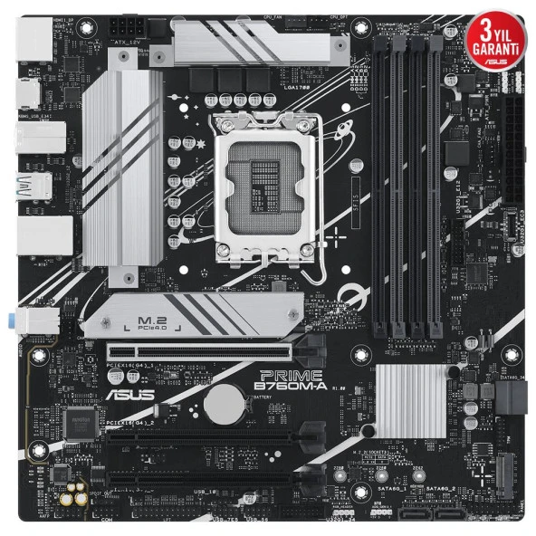 ASUS PRIME B760M-A-CSM DDR5 HDMI-DP PCIE 4.0 1700p mATX KURUMSAL ANAKART