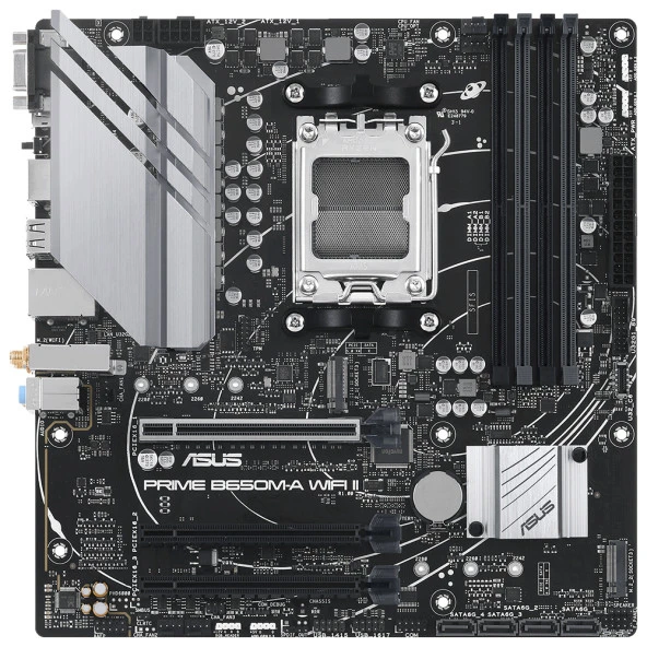 ASUS PRIME B650M-A WIFI II DDR5 HDMI DP PCIe 16X v4.0 AM5 mATX - Resim 2