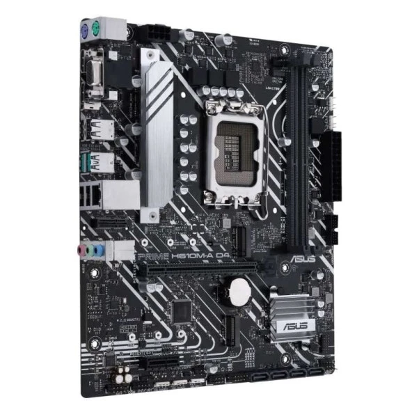 ASUS PRIME H610M-A D4-CSM HDMI-DP M2 NVME PCIE 16X v4.0 1700p mATX KURUMSAL ANAKART - 2