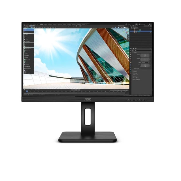 AOC 31.5" IPS Q32P2 4MS 75Hz HDMI-DP Pivot EV Ofis Tipi Monitör (2560 X 1440)