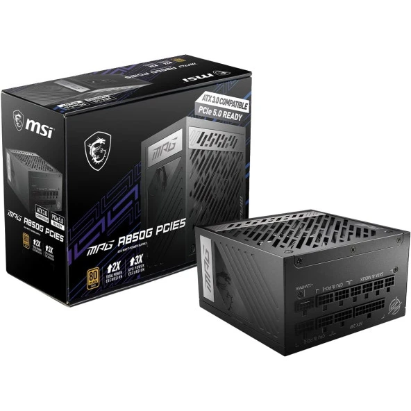 MSI 850W 80+ GOLD A850GL 12cm Fanlı PCIe5.0 Tam Modüler Power Supply