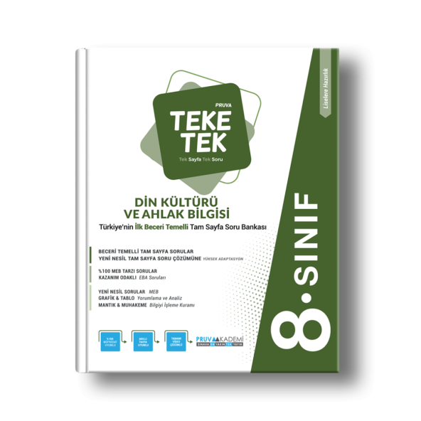 8. Sınıf Din Kültürü ve Ahlak Bilgisi Pruva Teke Tek