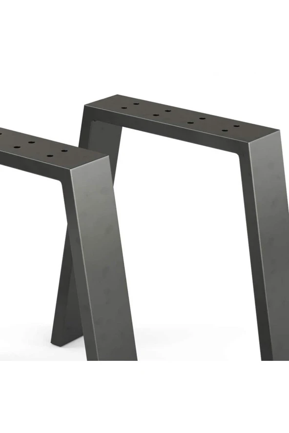 Sehpa Ayağı Masif Ahşap Kütük Orta Sehpa Ayakları Metal Ayak 2 Adet Ayak 72 Cm Mobilya Ayağı - Resim 2