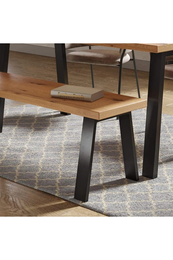 Sehpa Ayağı Masif Ahşap Kütük Orta Sehpa Ayakları Metal Ayak 2 Adet Ayak 72 Cm Mobilya Ayağı - Resim 6