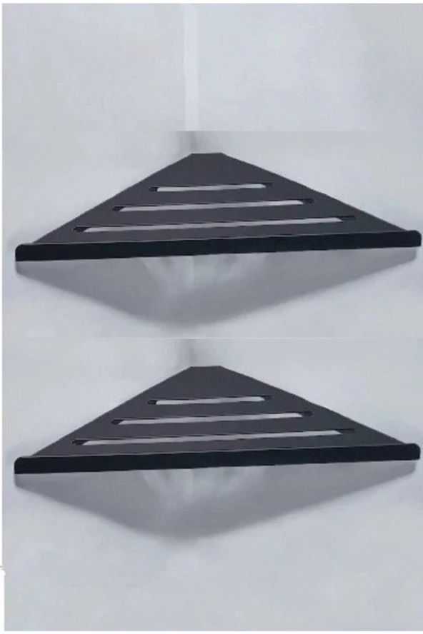 Banyo Düzenleyici Köşe Raf 2 li Metal Mutfak Rafı Stand | Sabunluk Şampuan Organizeri Baharatlık - 3