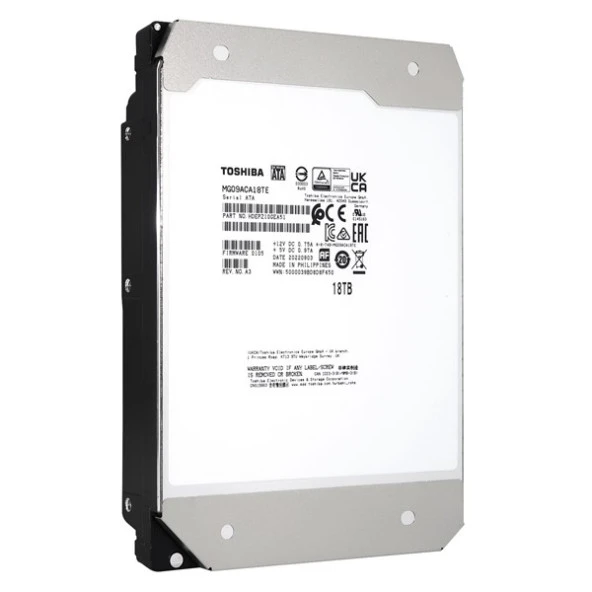 TOSHIBA 3.5" 18TB MG09 MG09ACA18TE 7200 RPM 512MB SATA-3 ENTERPRISE ürün görseli