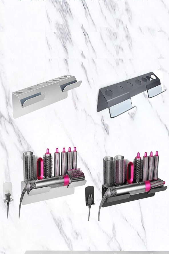 Cihaz Aksesuar Standı Antrasit Airwrap Düzleştirici Şekillendirici Stand Dyson Uyumlu Stand - 4