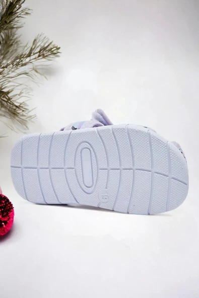 Lila Baskılı Kız Çocuk Sandalet - 3