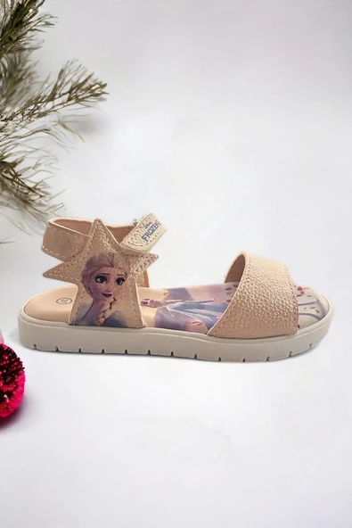 Frozen Pembe Desenli Kız Çocuk Sandalet - 2