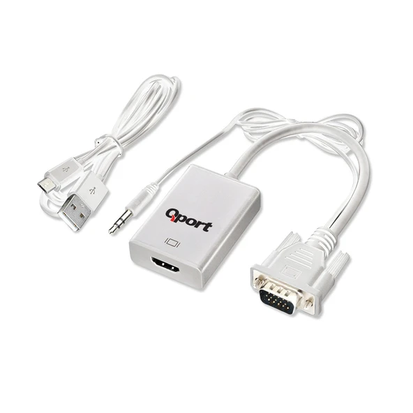 Qport Çevirici Q-Vh Vga(M) To Hdmı(F) (Vga Dan Hdmi Çevirici) - 2