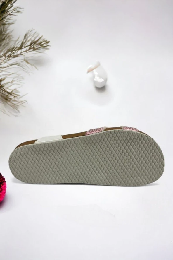 Beyaz Cırt Cırtlı Çapraz Kız Çocuk Sandalet - 3