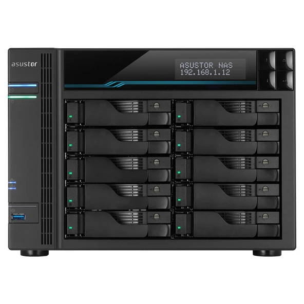 ASUSTOR AS6510T ATOM QC 8GB RAM 10-Disk'e Kadar Destekli Nas Server (Disksiz)