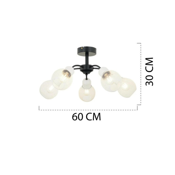 APLİQA 3413-05-WH ELVA 5'Lİ BEYAZ AVİZE - 3