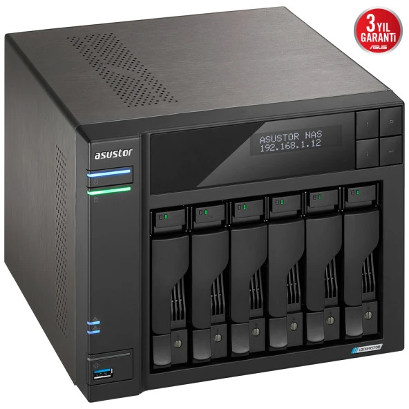 ASUSTOR AS6706T CELERON N5105 QC-8GB RAM-6-diskli Nas Server (Disksiz) - 3