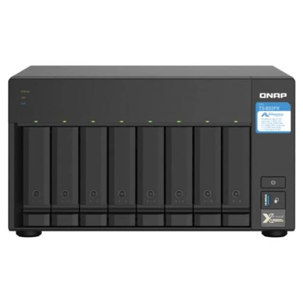 QNAP TS-832PX-4GB ARM AL324 QC-4GB RAM- 8-diskli Nas Server (Disksiz) - 2