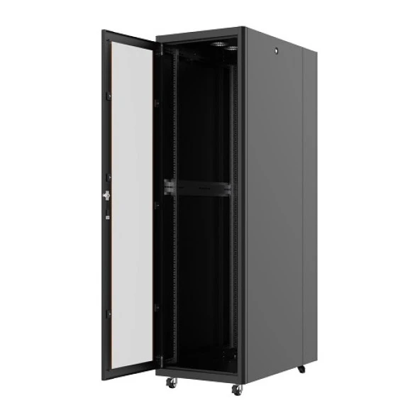 AGER 36U 600x1000mm Dikili Tip Siyah Kabinet Vega AG-VB36U6010S1 Cam Kapak - 2